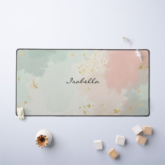 Collection Populaire Abstraite Rose Pâle Menthe (Tableau pour enfants)