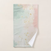 Collection Populaire Résumé Rose Pâle Menthe (Serviette à main)