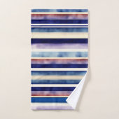 Collection populaire Summer Navy Blue Boat Stripes (Serviette à main)