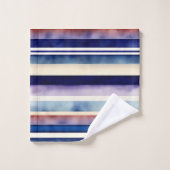 Collection populaire Summer Navy Blue Boat Stripes (Gant de toilette)