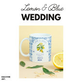 Portugal Mariage Mug | Carreaux bleus et citrons E