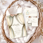 Bereid de Nest Baby shower Note voor op Baby Informatiekaartje