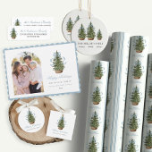 Serviette En Papier Christmas Tree Preppy Bow Blue Christmas