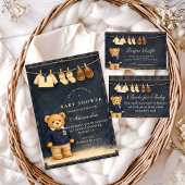 Invitation Preppy Plaid Teddy Bear Baby Shower