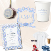 Serviette En Papier Graduation du monogramme de Preppy Wedgewood