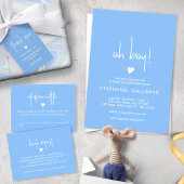 Poster Panneau Lemonade Bar Pour Modèle Bleu Fête Douche