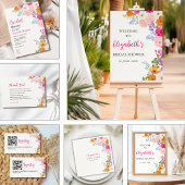 Serviette En Papier Pretty Boho Wildflowers Bridal Shower