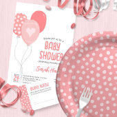 Invitation Joli Ballons Roses