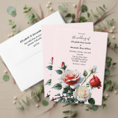 Programme de mariage de roses blanches et roses ro (Personnalisez la collection de ce créateur indépendant. Test)