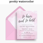 Jolie aquarelle Script mariage invitations