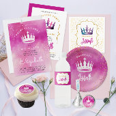 Tampons Encreurs Cute Girly Modern Royal Crown Princess Tiara Nom