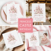Invitation Once Upon a Time Princess Castle Girl Birthday