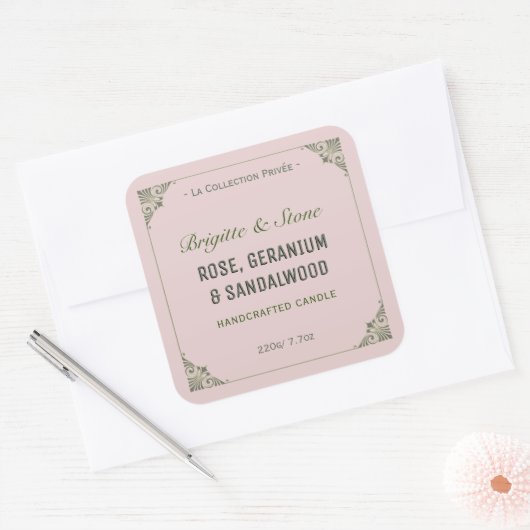 Collection privée Chandelle artisanale Étiquette r (Enveloppe)