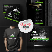 Tampon Auto-encreur Entretien professionnel de la pelouse verte Noire