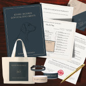 Carte De Visite Code QR d'éleveur de chiens et monogramme de cheni