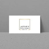 Carte De Visite Logo professionnel noir et Carré en or Faux II