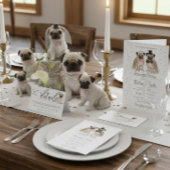 Invitation Calligraphie de mariage de chiot Pug