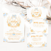 Assiettes En Carton Citrouille Toile Crest Elegant Baby shower garçon