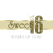 Sticker Rond Lumières en cascade Sweet 16 Gold ID790