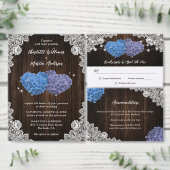 Rustic Purple and Blue Floral Wedding Invitation (Personnalisez la collection de ce créateur indépendant.)