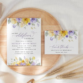 Confettis Fleurs violettes, Fleurs Jaunes, Premier Anniversa