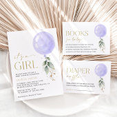 Serviette En Papier Balloon pourpre, Eucalyptus, Verdure, Baby shower