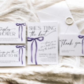 Paarse strik die de knoop aandoet bruidsfeest Gabl Bedankdoosjes