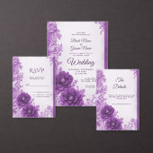 Numéro De Table Fleurs violettes fleurissent Numéro de tableau (Personnalisez la collection de ce créateur indépendant.)