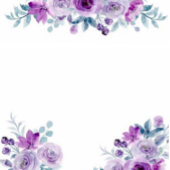 Éventail Peonies d'aquarelle violette Mariage Eucalyptus