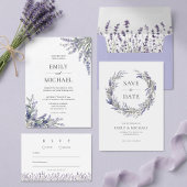 Menu Plat de Mariage Rustique au Lavande Violet