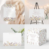 Paarse Wilde Bloemen Bruidsfeest Verjaardag Aangep Bedankdoosjes