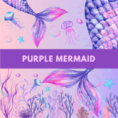 Purple Sirène Invitation Anniversaire