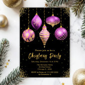 Assiettes En Carton Elegant Purple and Gold Ornament Christmas