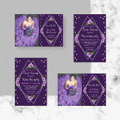 Paarse Roos Zilver Geometrisch Sweet 16 Sparkling Wijnetiket