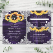 Save The Date Mariage Tournesol Pourpre (Personnalisez la collection de ce créateur indépendant.)