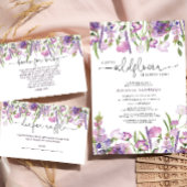 Carte Fleur sauvage Watercolor et affiche des cade