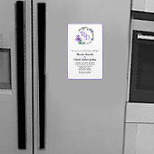 Étiquette Joli Mariage monogramme de couronne fleurie