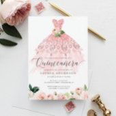 Serviette En Papier Élégante robe florale Quinceanera