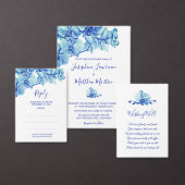 Carte Postale Faire-part Orchidées bleu radiant Enregistrer la date (Personnalisez la collection de ce créateur indépendant.)