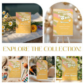 Sunny Retro Pastel Hier komt het Son Baby shower Servet