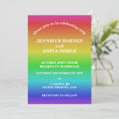 Sticker Rond Simple Mariage LGBT Gradient Arc-en-ciel
