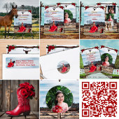 Save The Date Masquerade Ranch Quinceañera Photo personnalisée N