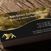 Porte-bloc Immobilier. Construction. Or noir