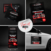 Affichette De Porte Red & Black Professional Automotive Détail de la v