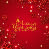 Carte De Placement Carte Festive Red & Gold Folded Place (Personnalis