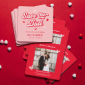 Menu Mangeons du Mariage rouge et rose