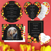 Signe De Table Mariage Rustique Floral Tulipe de Printemps Blanc