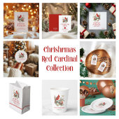 Mug Bouquet de houx de Noël Cardinal Rouge