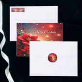 Papier Mousseline Red Christmas Floral Holiday Tissue Paper