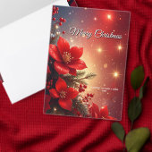 Ballotins Red Christmas Floral Holiday Gift Box (Personnalisez la collection de ce créateur indépendant.)